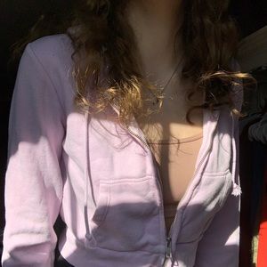 brandy melville lilac crystal hoodie